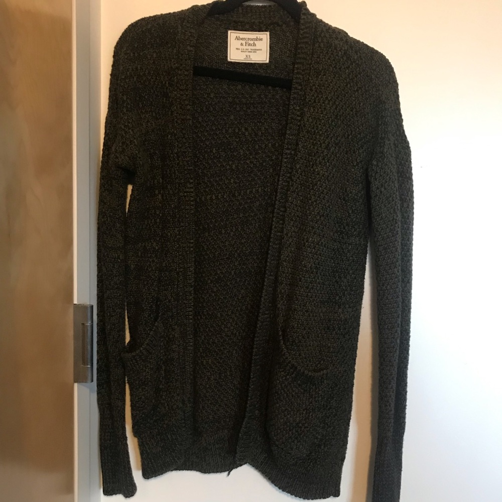 Green Knit Abercrombie Cardigan